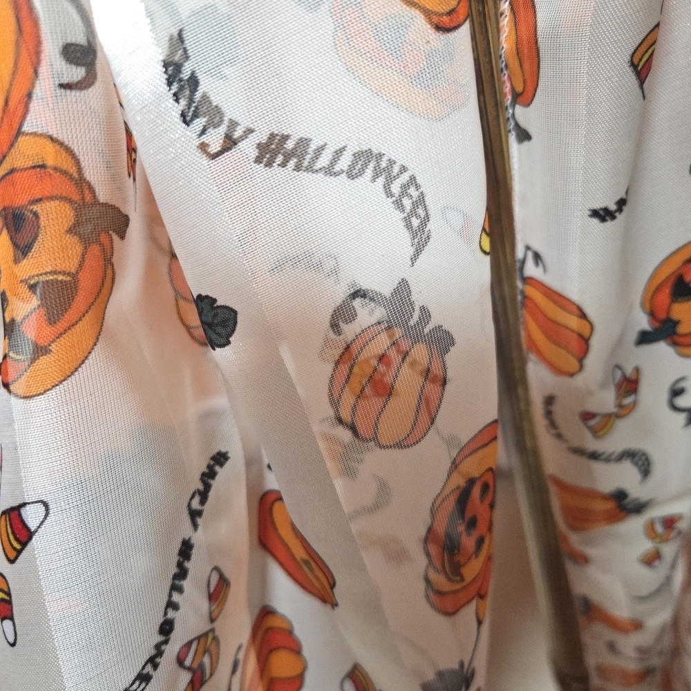 Halloween Pumpkin Print Scarf - Picture 3 of 5